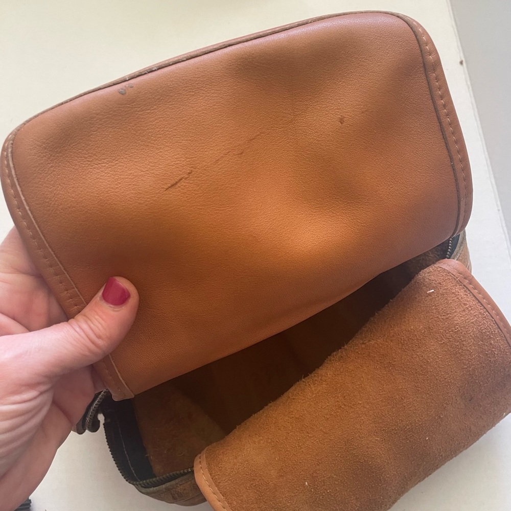 VTG 80s 90s COACH Satchel Purse Handbag Tan Leather Dr Bag 5731 Distressed - Picture 8 of 10